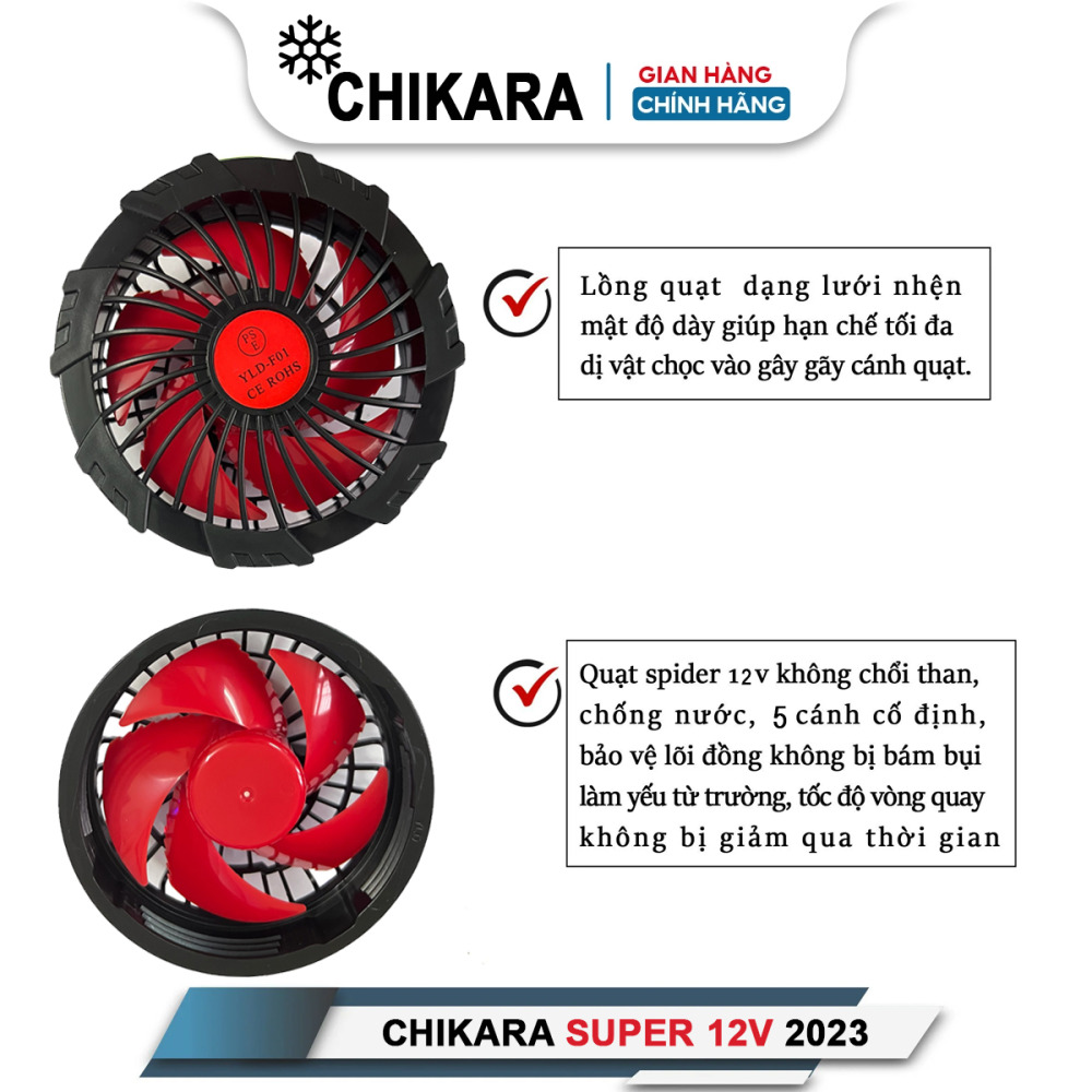 Áo điều hòa CHIKARA Super 12V 2023