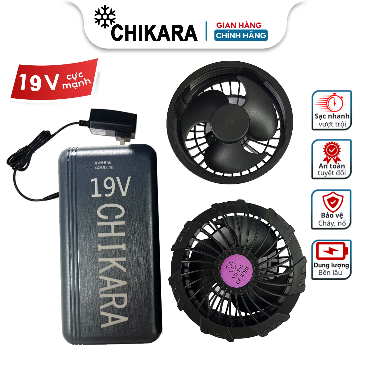 Dung lượng lớn 19V là dung lượng thật