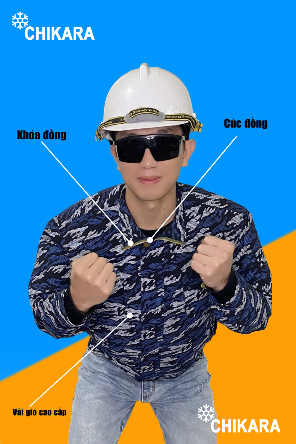 Không chỉ vải, mọi vật liệu cấu thành lên áo điều hòa Chikara đều xứng tầm không đối thủ